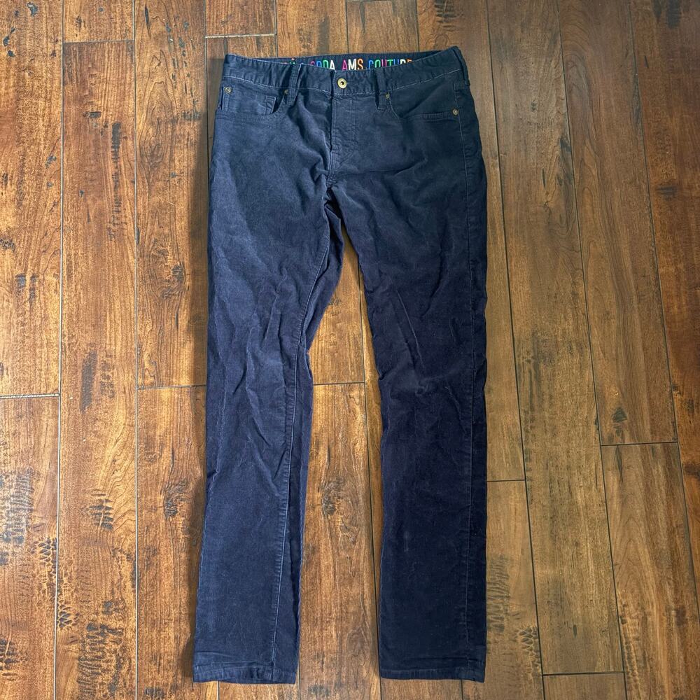 Scotch and Soda Amsterdam Ralston Corduroy Pants Mens 30x32 Navy Blue Classic